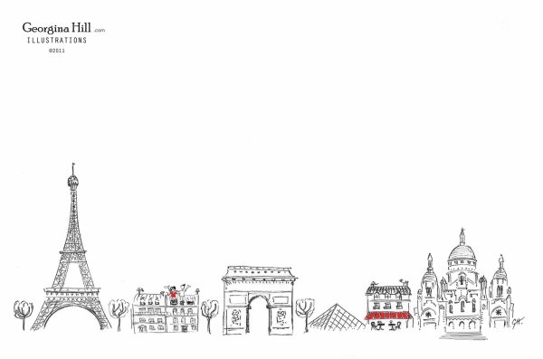 Париж достопримечательности вектор