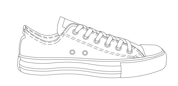 Кеды раскраска