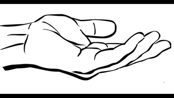 Контур человеческой руки