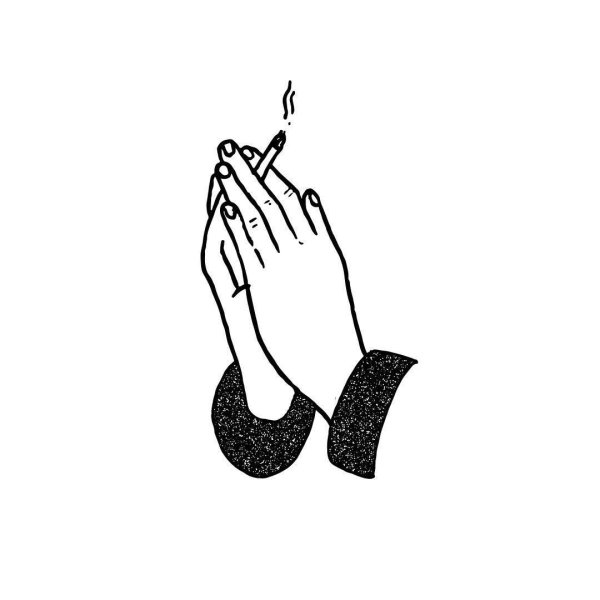 Простые рисунки черной ручкой