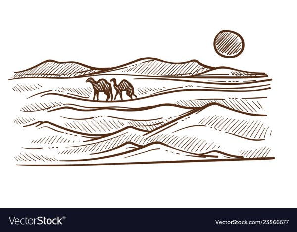 Барханы рисунок