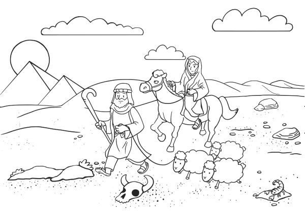 Раскраска Авраам и Сарра