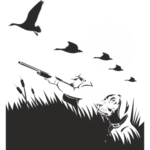 Силуэт на тему охота