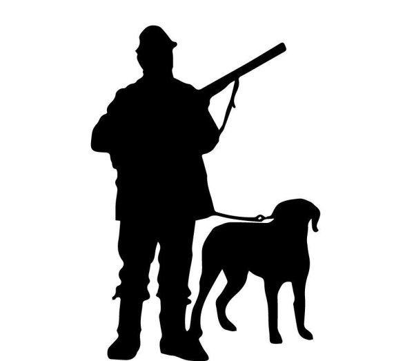 Силуэт охотника с ружьем