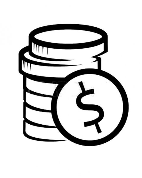 Монетки раскраска для детей