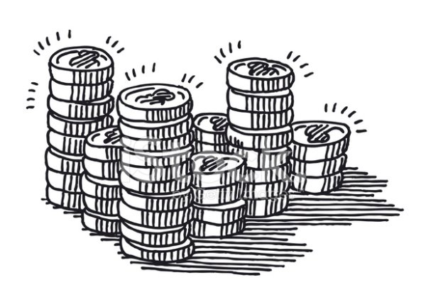 Монетка черно белая