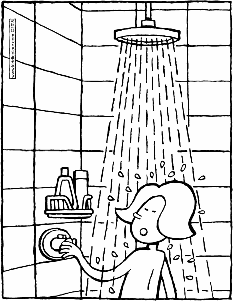 Душ раскраска