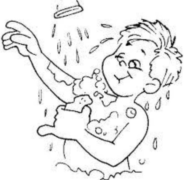 Душ раскраска для детей