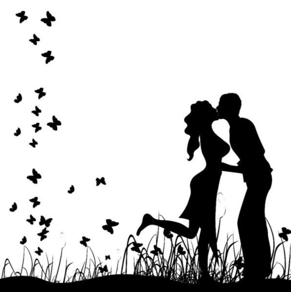 Трафарет для стен влюбленная пара