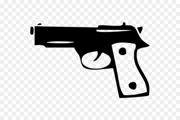 Пистолет черно белый