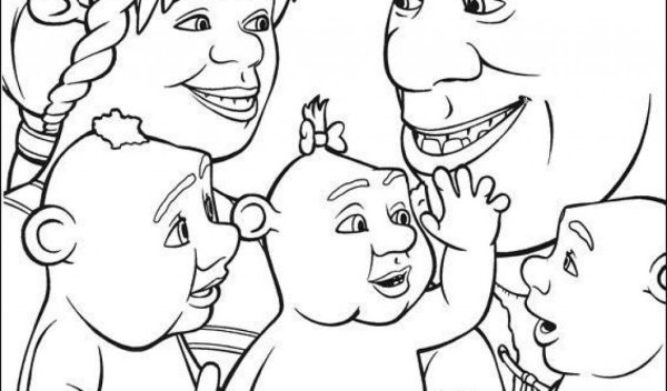 Шрек трафарет