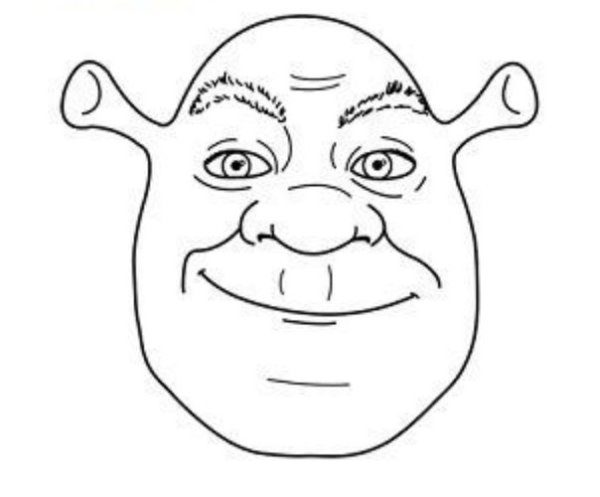 Шрек мультфильм раскраска