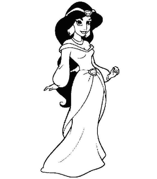 Жасмин Дисней чб