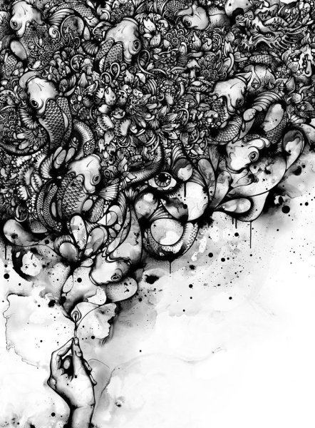 Черно белая Графика Nanami Cowdroy