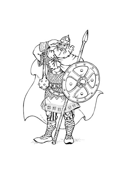 Богатыри картинки раскраски