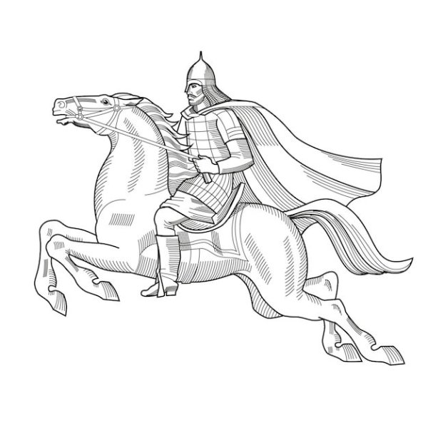 Александр Невский рисунок раскраска