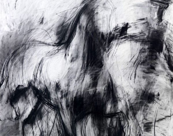 Мрачная картина углем