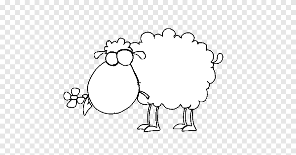 Рисунок Овечка в очках