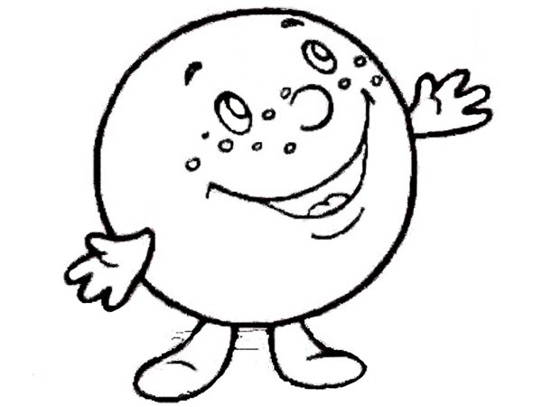 Колобок раскраска для малышей