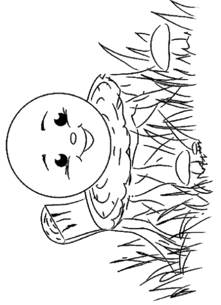 Рисунки для раскрашивания Колобок