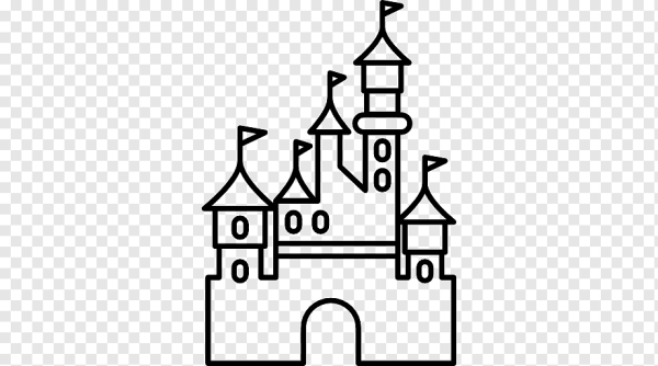 Сказочный замок раскраска для детей