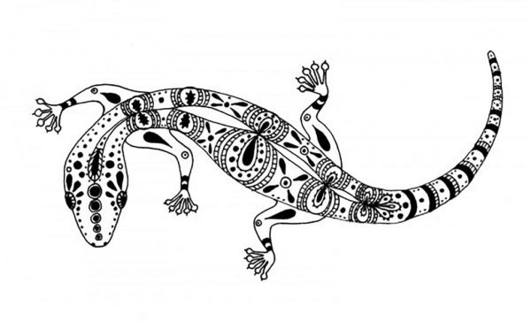 Ящерица рисунок