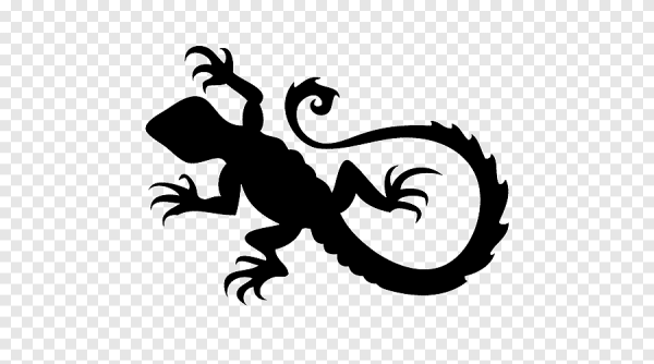 Трафарет ящерицы