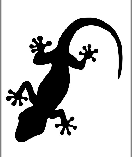 Ящерица силуэт
