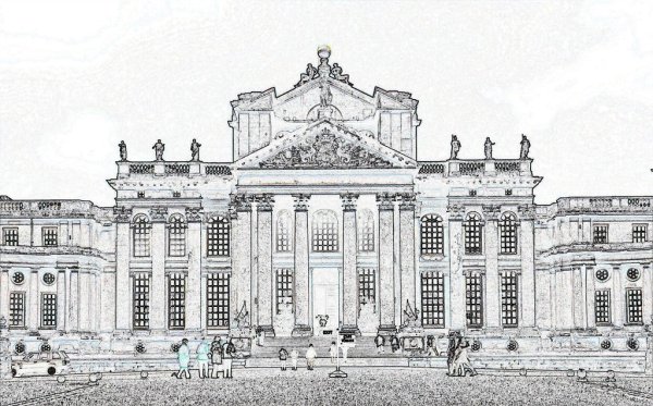 Бал во Дворце карандашом