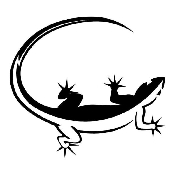 Стилизованное изображение ящерицы