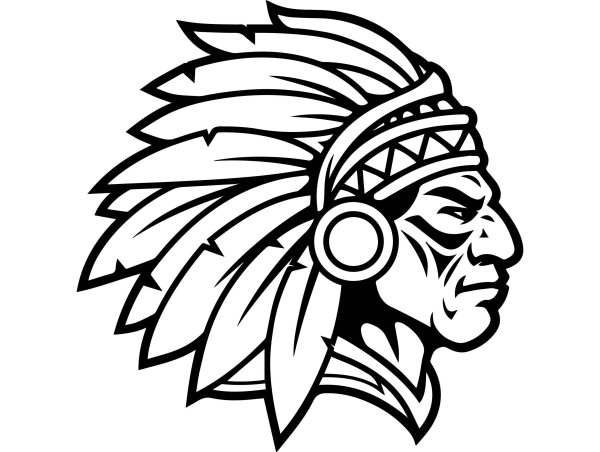 Трафарет индейца