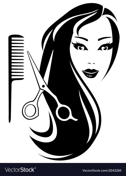 Ножницы парикмахера силуэт