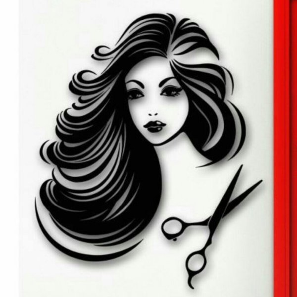 Силуэт для парикмахерской