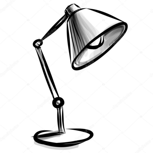 Нарисовать настольную лампу