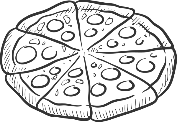 Раскраска пицца