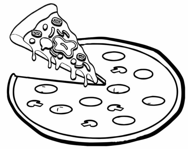 Сыр для пиццы раскраска для детей