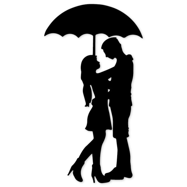 Силуэт влюблённых