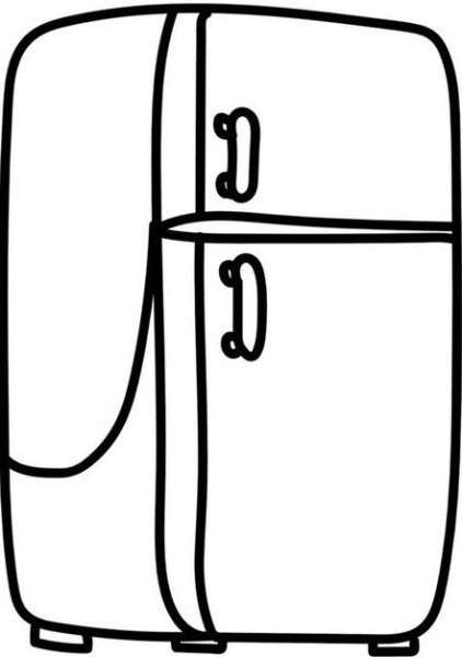 Холодильник раскраска для детей