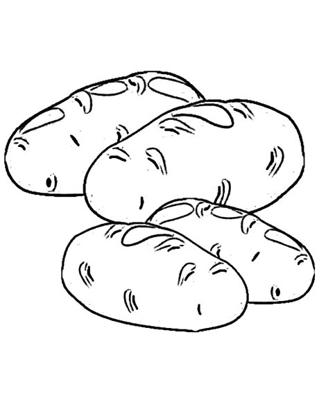 Картошка раскраска для детей