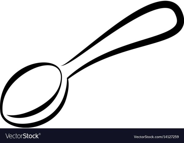 Чайная ложка вектор