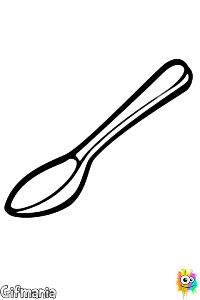 Десертная ложка раскраска
