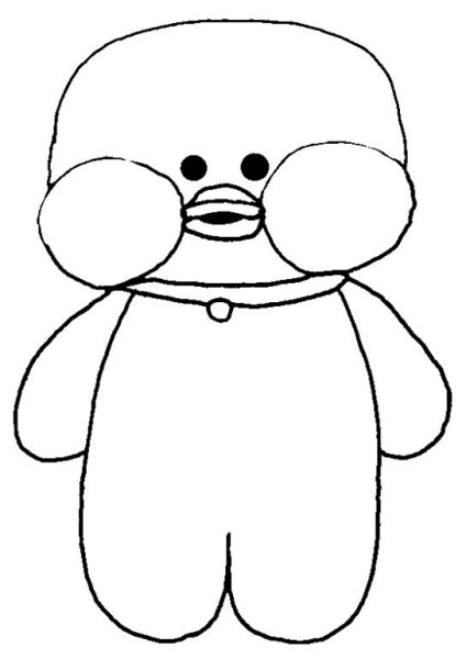 Уточка лалафанфан раскраска