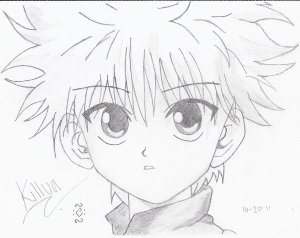 Киллуа Хантер х Хантер для срисовки