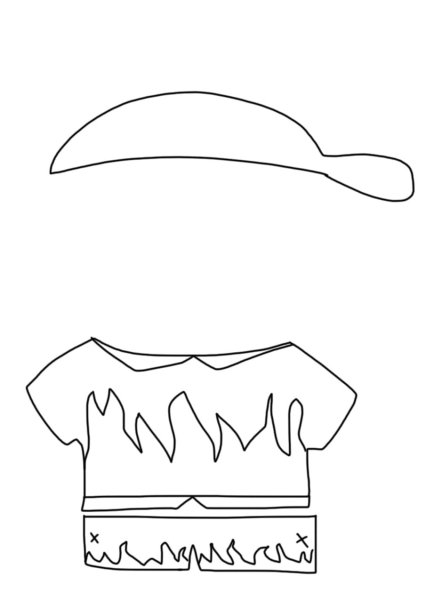 Раскраска одежда для утки