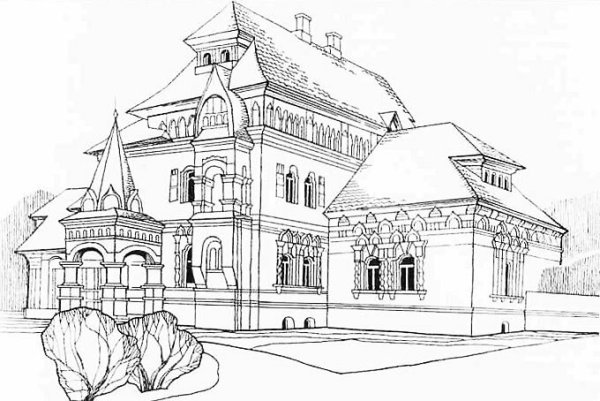 Особняк раскраска