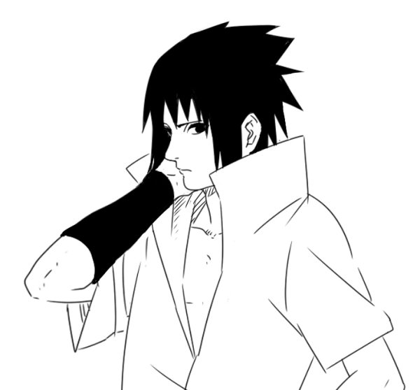 Саске черно белый