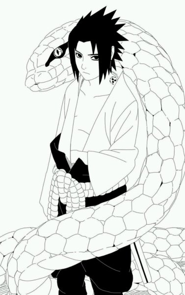 Саске из манги Наруто