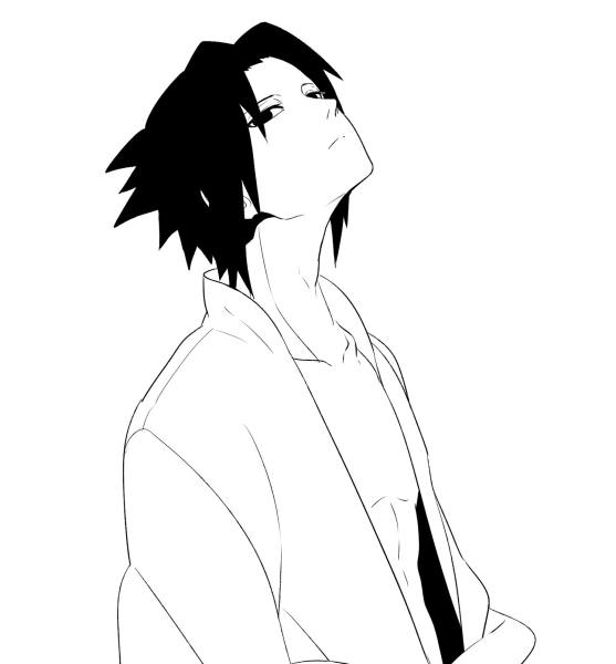 Саске Учиха чернобедый