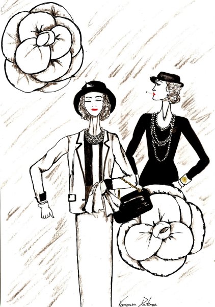 Коко Шанель иллюстрация