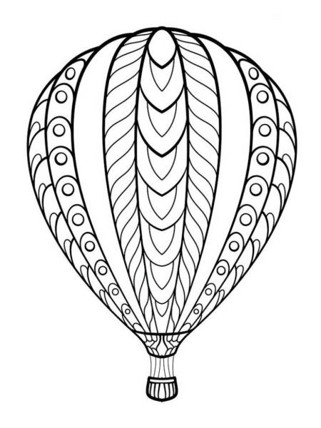 Воздушный шар раскраска